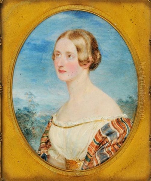 Portrait Miniature Of Mrs Denison - view 1