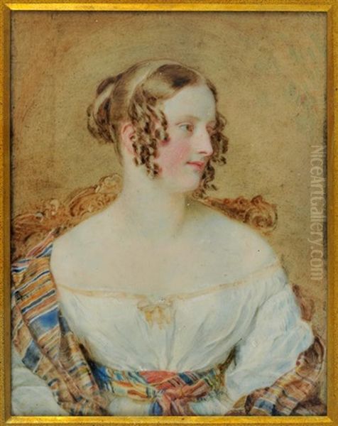 Portrait Miniature Of Miss Grace Ker Seymer - view 1