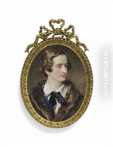 A Young Gentleman Called John Keats (1795-1821), In Fur-trimmed Green Cloak, Blue Jacket, White Shirt And Black Neck Tie