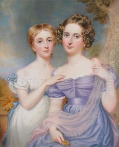 Portrait Of Helena And Beatrice, Daughters Of Sir John Trevelyan Bt. Of Nettlecombe Court Somerset by Sir William Charles Ross