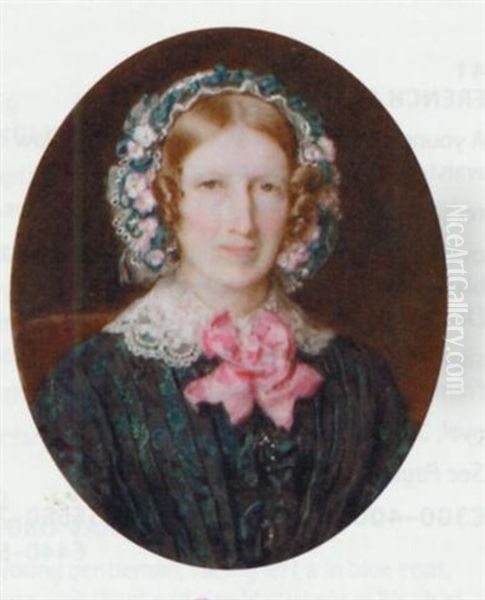A Gentleman In Blue Coat With Black Collar, Blue-embroidered Black Waistcoat And Black Cravat - view 1