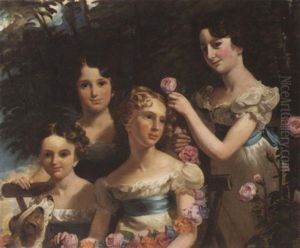 The Aldridge Children, Elize, Charlotte, Harriet, Julia And Mr. Aldridge's Dog "venture" The Aldridge Children, Elize, Charlotte, Harriet, Julia And Mr. Aldridge's Dog "venture"