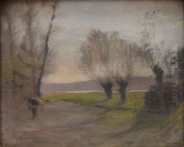 Homme Au Chemin En Bord De Riviere - view 1