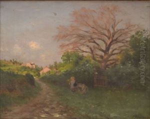 Enfants Sur Le Bord Du Chemin