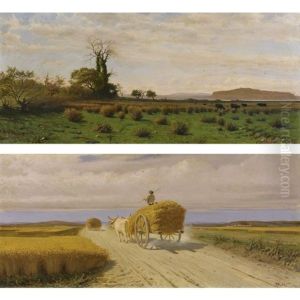 Campi Flegrei, Paesaggio Con Bufali (+ Campo Di Grano; Pair)