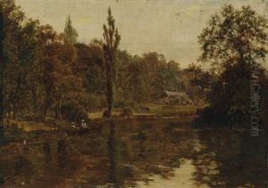 Flusslandschaft Mit Figurlicher Staffage by Federico Rossano