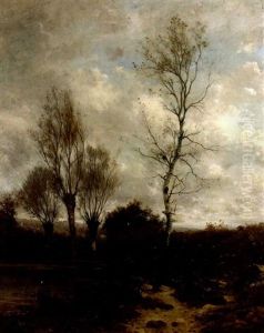 Barbizon Landscape Of Trees And Pool In Autumn Barbizon Landscape Of Trees And Pool In Autumn