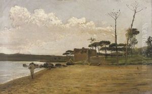 Abendliche Kustenpartie Mit Spazierganger by Federico Rossano