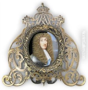 James Ii, In Gilt-studded Armour And Lace Jabot, Wearing A Full-bottomed Curling Wig
