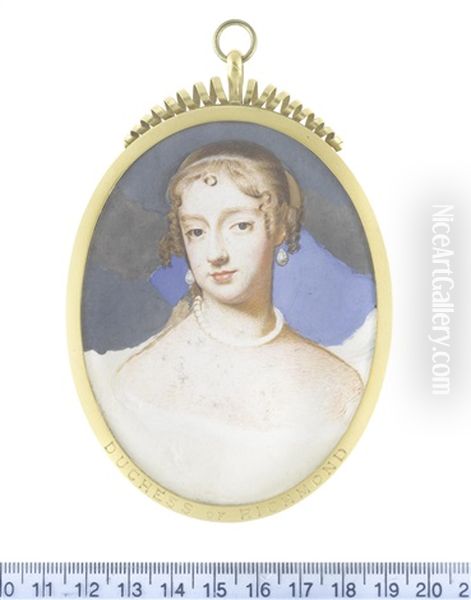 An Unfinished Portrait Of Frances Teresa Stewart, Duchess Of Richmond And Lennox, La Belle Stuart (1647-1702), Wearing Pearl Necklace And Matching Pendent Earrings, Her Hair Curled And Upswept - view 1