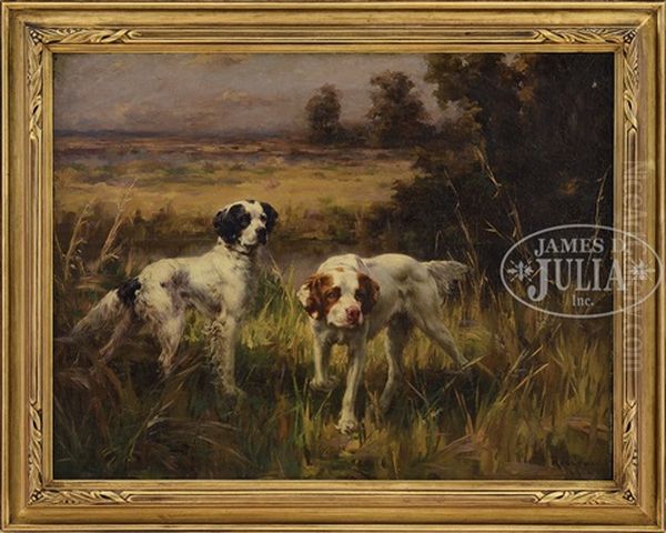 Two English Spaniels In Autumn Landscape - view 1