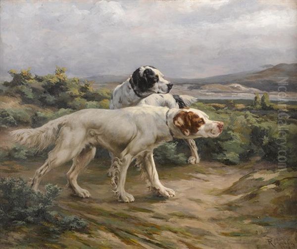Leda And Another Setter In The Field - view 1