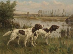 Two Setters By A River Two Setters By A River