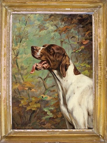 Study Of A Pointer's Head - view 1