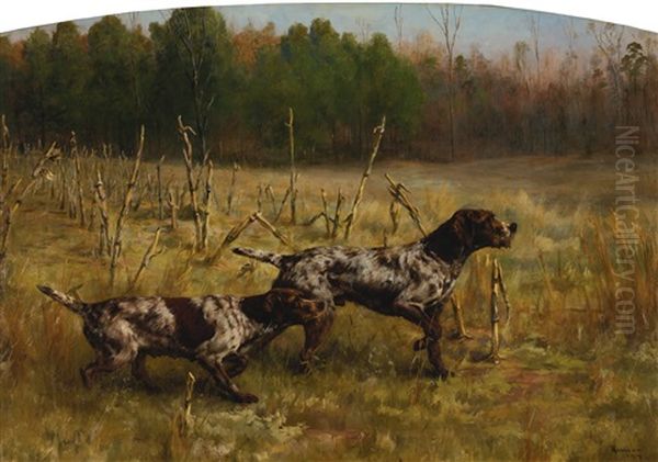 Autumn - Cornfield (two Setters) - view 1