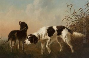 Two Hunting Dogs by Percival Leonard Rosseau