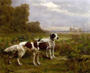 Two English Setters by Percival Leonard Rosseau