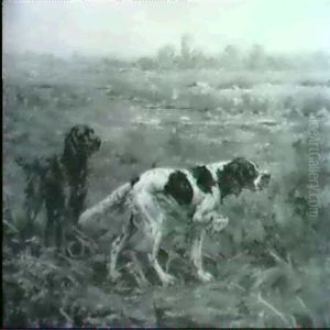 Pointers Tracking The Scent by Percival Leonard Rosseau