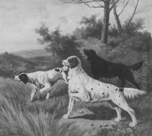 Three Setters In A Landscape Three Setters In A Landscape