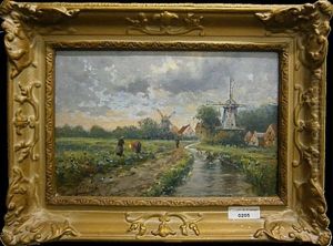 Landschap Met Windmolens