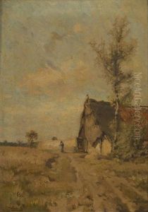 Promeneur Pres De La Chaumiere by Jacques Rosseels