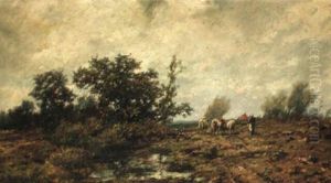 Vachere Dans Un Paysage by Jacques Rosseels