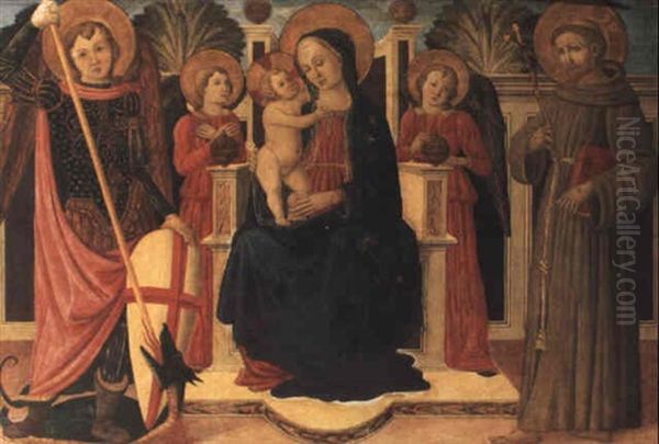The Madonna And Child Enthroned Between Saints George And Francis - view 1