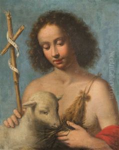 Der Johannesknabe Mit Dem Lamm by Matteo Rosselli