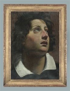 Portrait De Jeune Homme Vu De Trois-quarts (+ Etude De Figure Drapee, Sanguine, Verso)