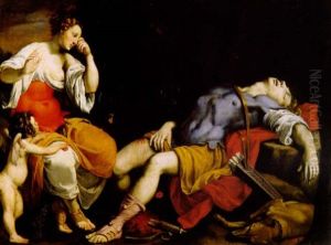 Venere E Adone by Matteo Rosselli
