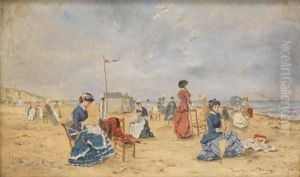 Elegante Sur La Plage by Paul Rossert
