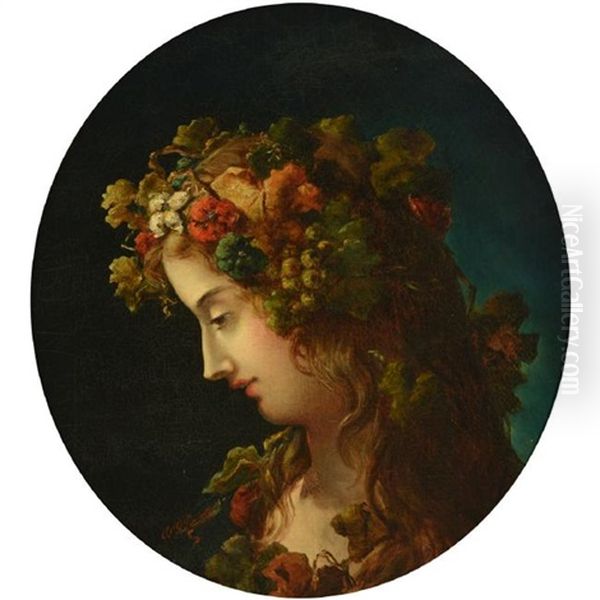 Portrait Of A Woman "personification Of Autumn" - view 1