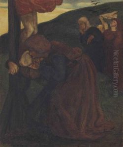 St. John Comforting The Virgin At The Foot Of The Cross (after The Ninth Hour) by Dante Gabriel Rossetti