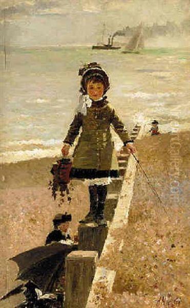 The Fishergirl On The Beach - view 1