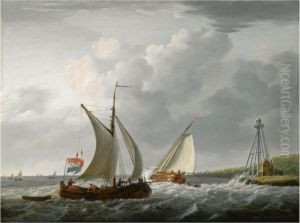 Sailing Vessels Off The Coast