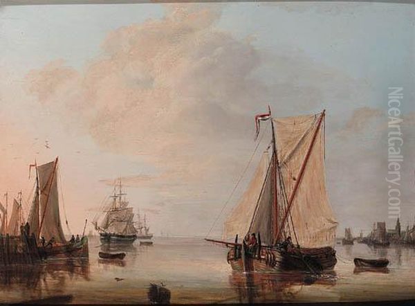 Moored Vessels In A Harbour - view 1