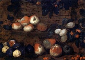 Cestone Con Prugne, Mele, Fichi, Pere, E Ciliegie by Angelo Maria Rossi