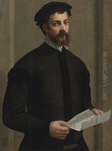 Portrait Of A Gentleman Holding A Letter