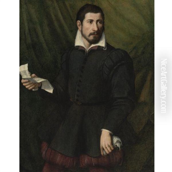 Portrait Of A Man Holding A Letter - view 1