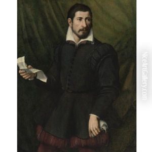 Portrait Of A Man Holding A Letter