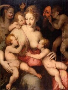 La Charite Romaine by Rancesco De' Rossi (see Salviati, Cecchino Del)