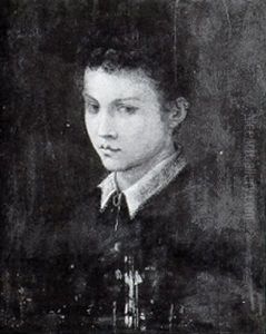 Portrait Of A Young Boy by Rancesco De' Rossi (see Salviati, Cecchino Del)