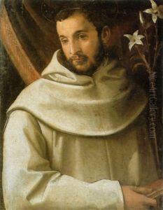 Portrait Of A Saint Possibly Saint Bernard