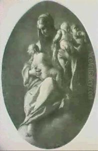 A Personification Of Charity by Rancesco De' Rossi (see Salviati, Cecchino Del)
