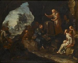 A Monk Preaching To A Pilgrim At The Mouth Of A Cave (+ The Death Of A Domenican Nun; Pair)