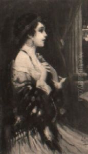 Giovane Donna Con Scialle