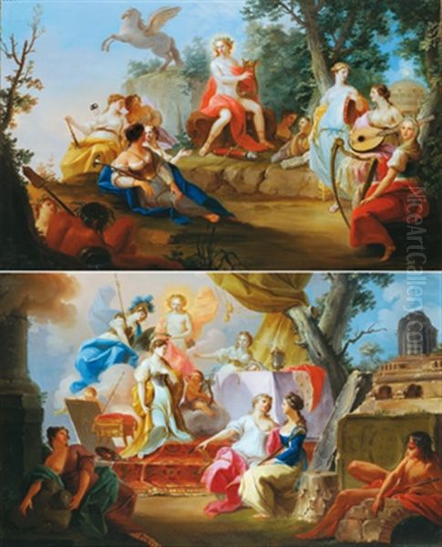 Apollo Und Die Musen (+ Allegorie Der Kunste; Diptych) - view 1