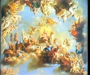 Bozzetto Fuer Ein Deckenfresco Mit Der Apotheose Eines      Papstes