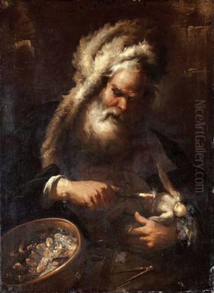 A Sculptor Burnishing A Statuette - view 1