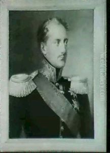 Portrait Of Tsar Nicholas I by Pietro De Rossi